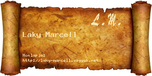 Laky Marcell névjegykártya